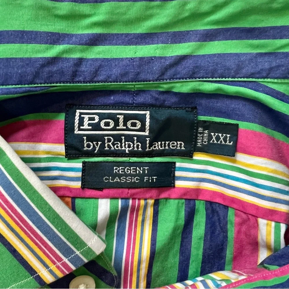 Polo Ralph Lauren Regent Classic Fit Multicolor Long Sleeve Button Up Shirt Lux
